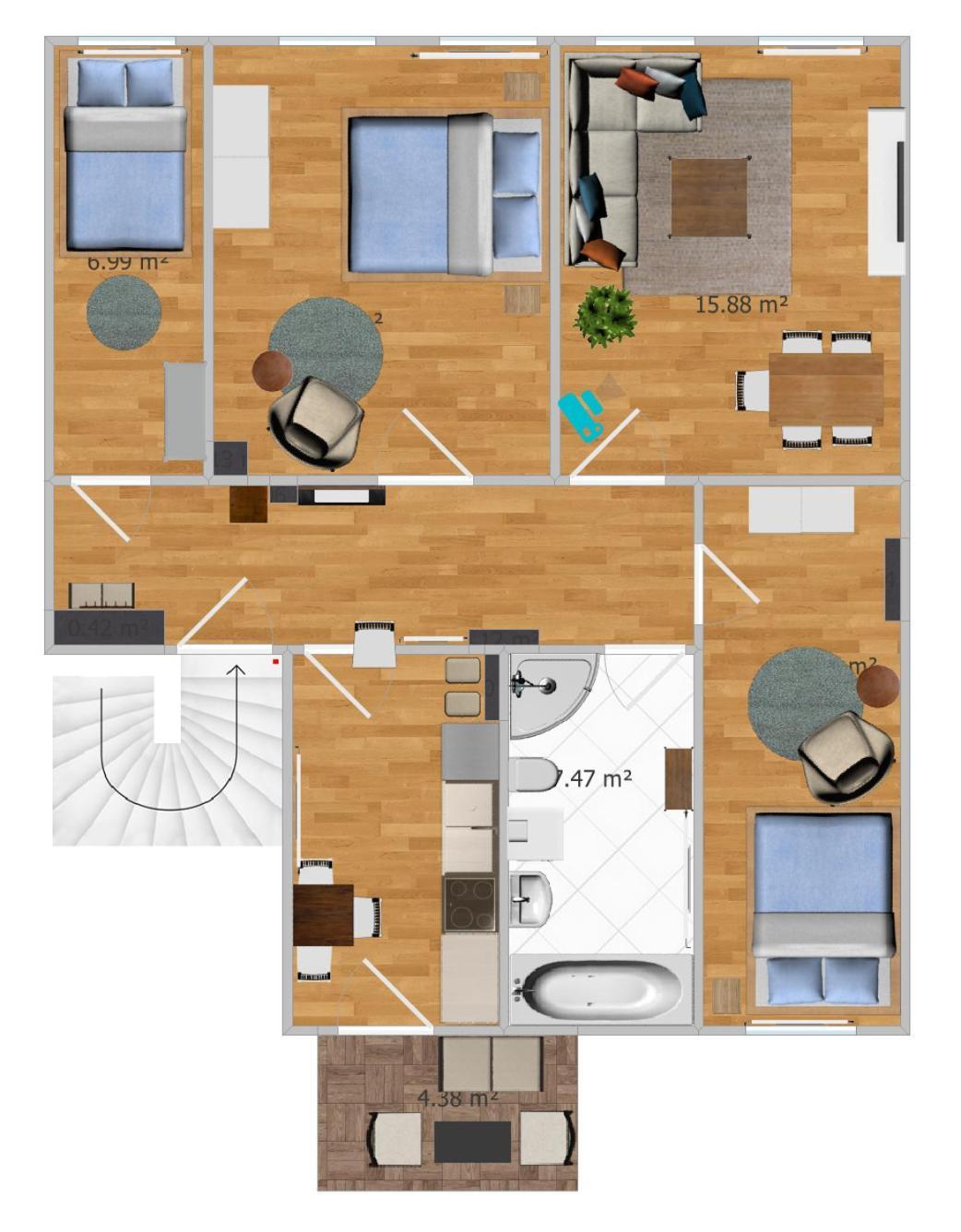 Ferienwohnung Fuer 8 Mit Balkon Erfurt Exterior photo